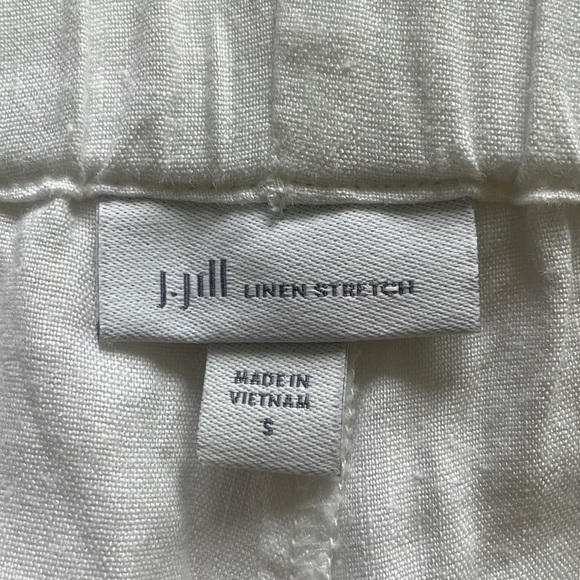 J. Jill Women’s Linen Stretch Crop Ankle Pants White S - Picture 6 of 8